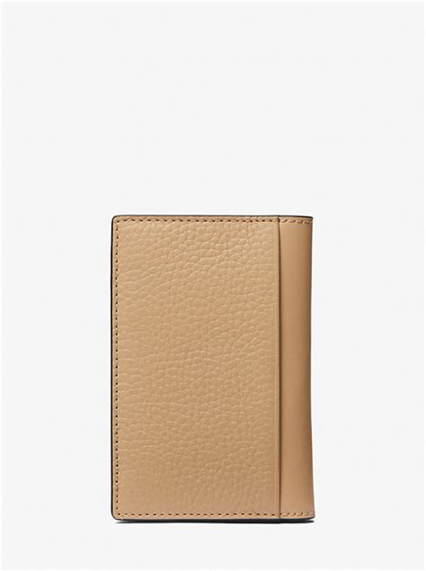 Hudson Pebbled Leather Card Case .